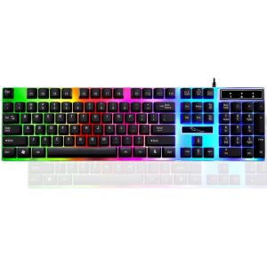 Rainbow Led Gaming Keyboard Mouse Set
